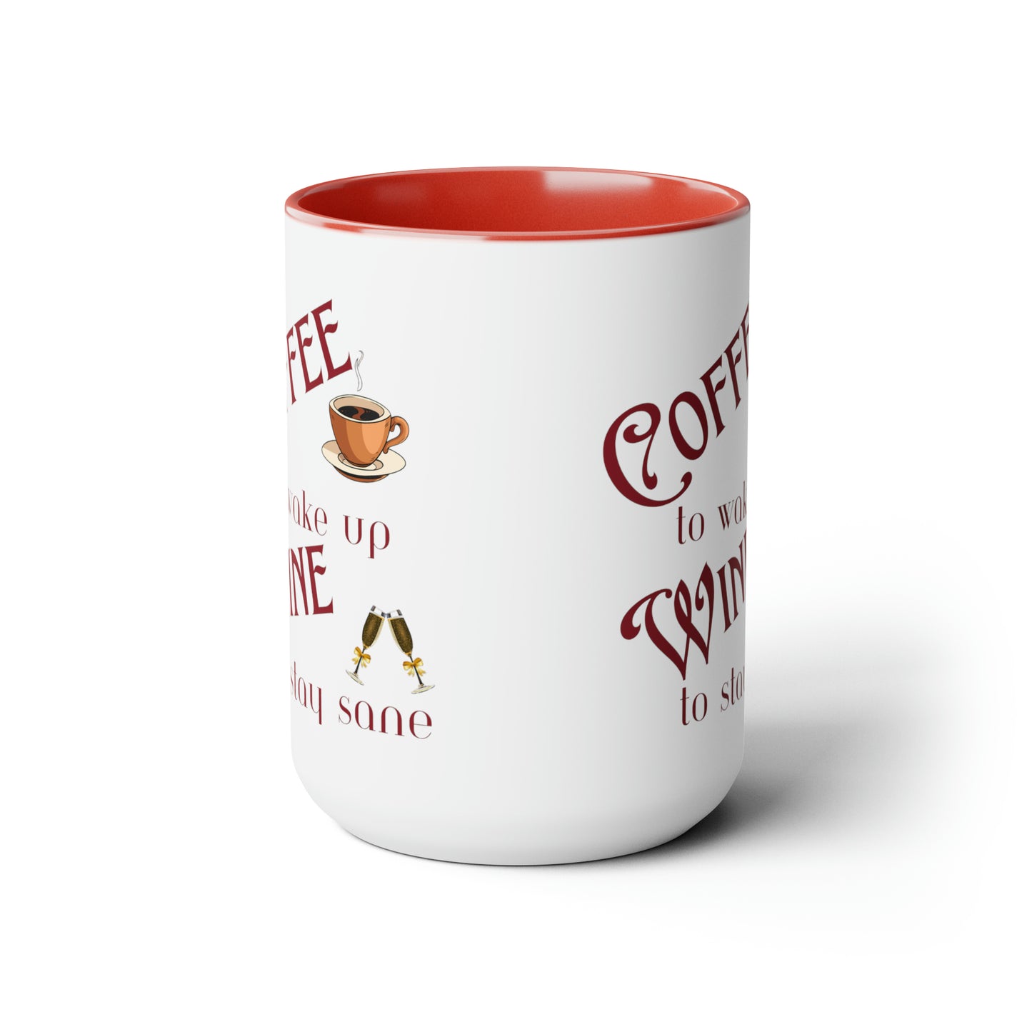 Two-Tone Coffee Mugs, 15oz