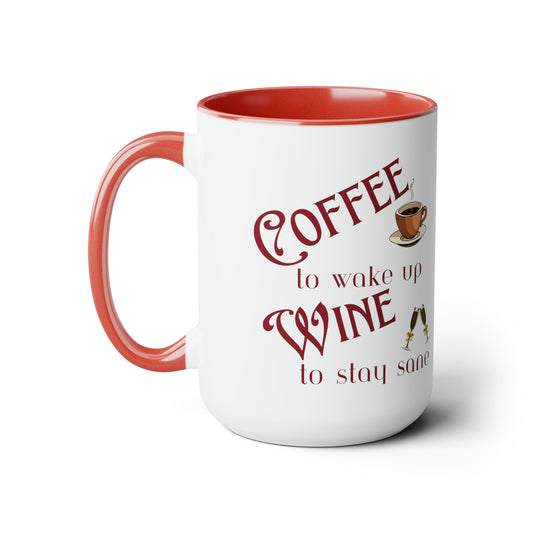 Two-Tone Coffee Mugs, 15oz