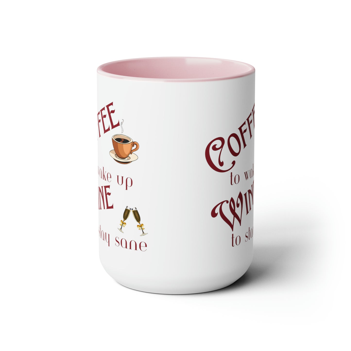 Two-Tone Coffee Mugs, 15oz