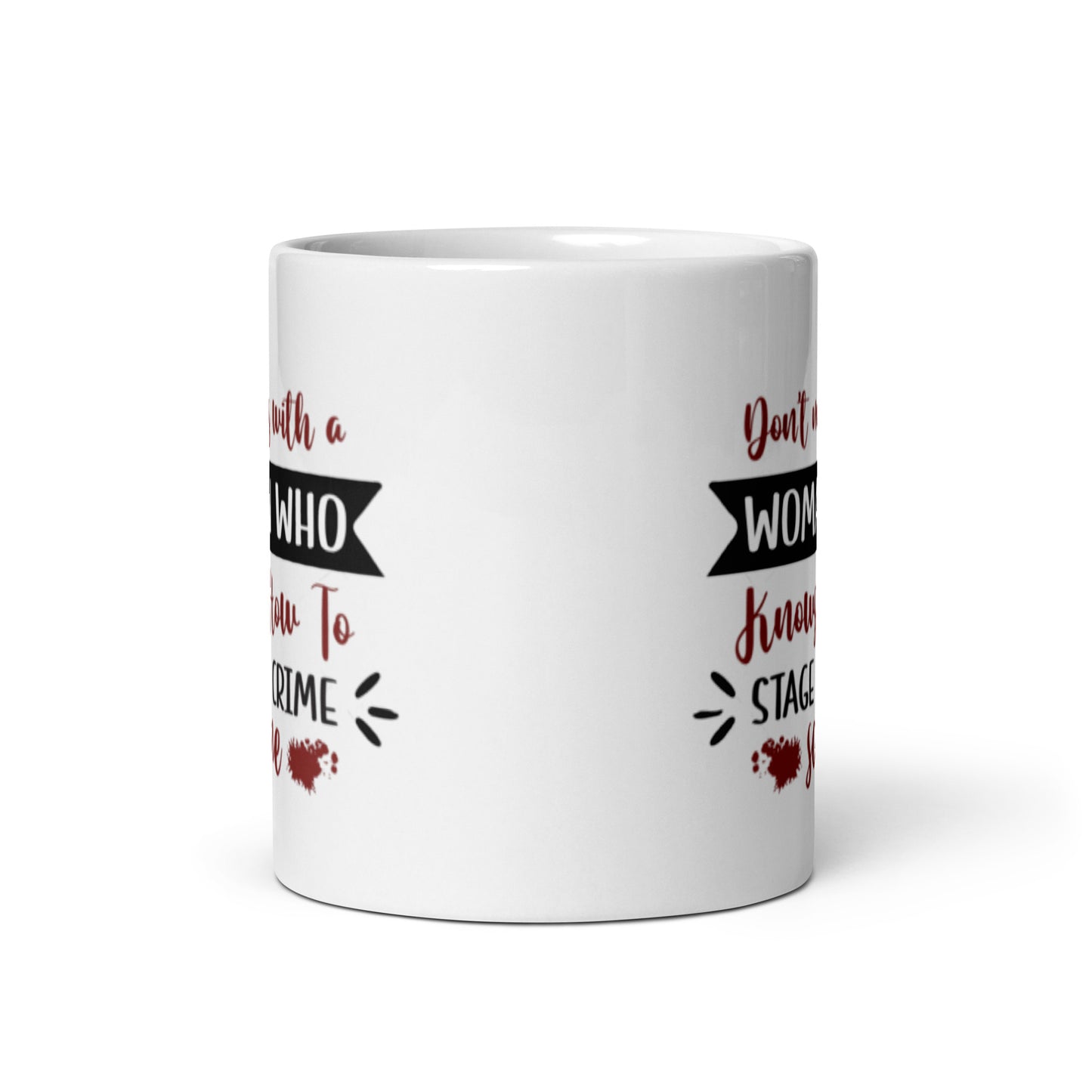 White glossy mug