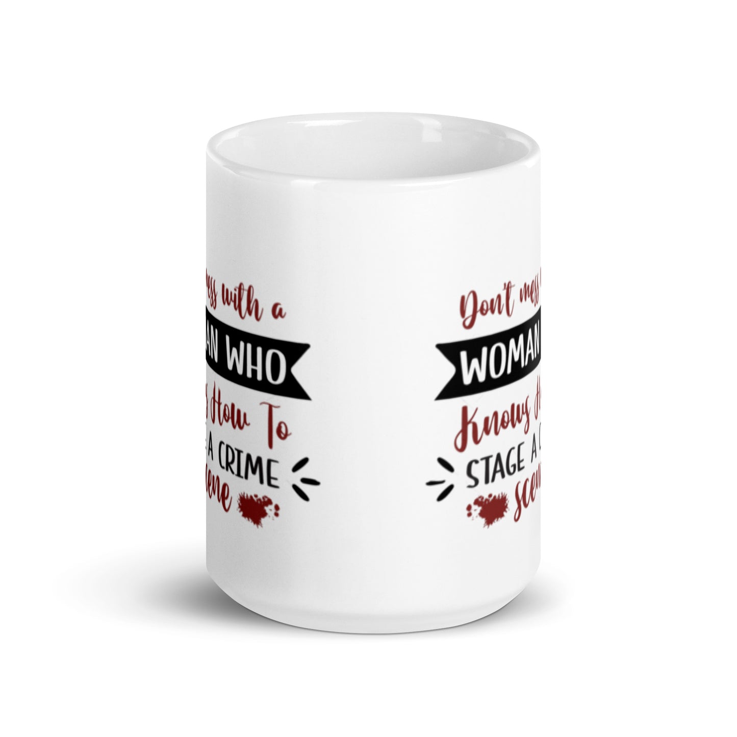 White glossy mug