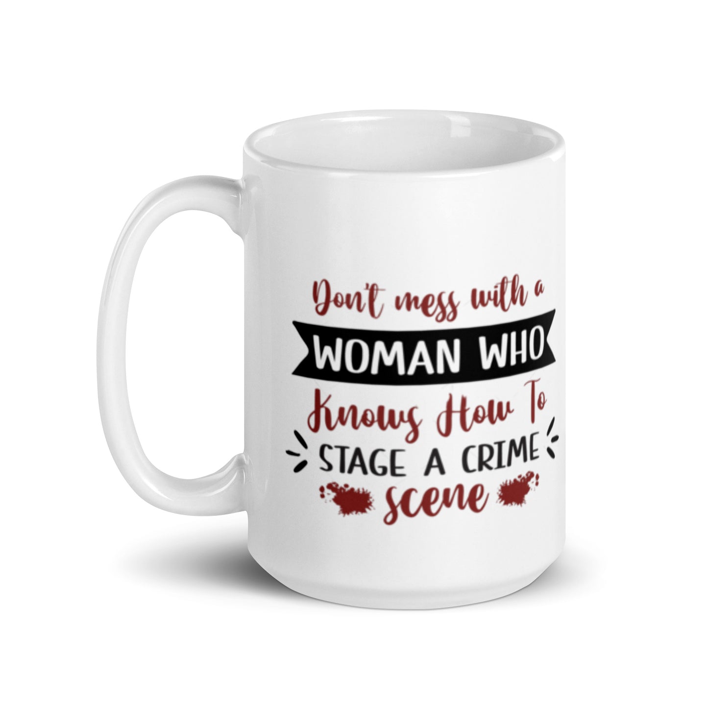 White glossy mug