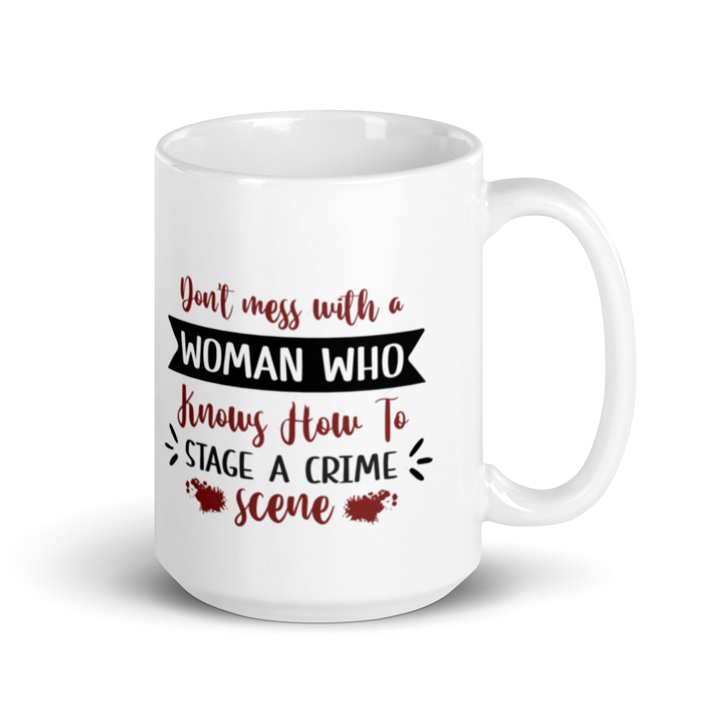 White glossy mug