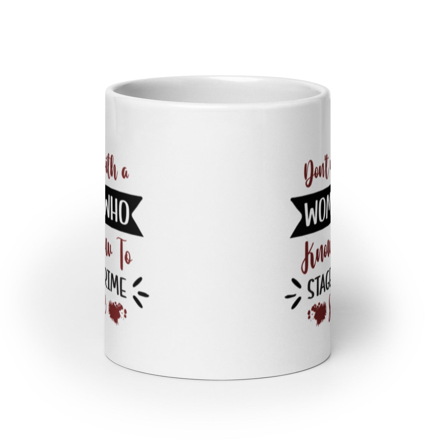 White glossy mug